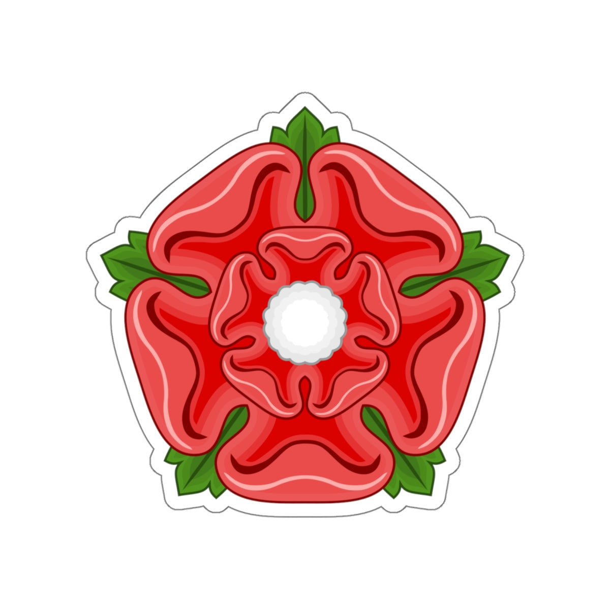 Red Rose Badge of Lancaster STICKER Vinyl Die-Cut Decal-White-The Sticker Space