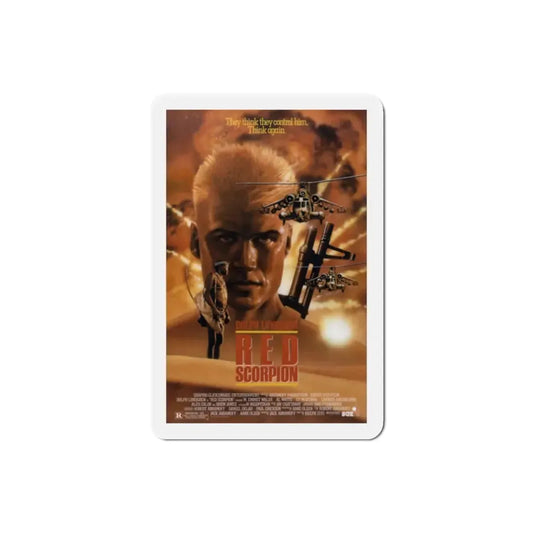 Red Scorpion 1989 Movie Poster Refrigerator Magnet 2 Inch - The Sticker Space