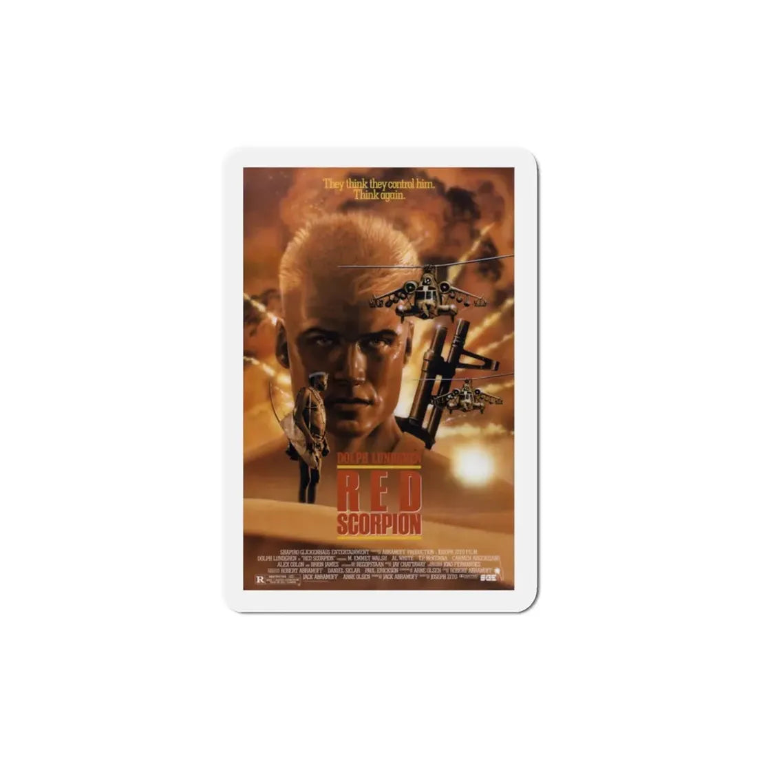 Red Scorpion 1989 Movie Poster Refrigerator Magnet - The Sticker Space