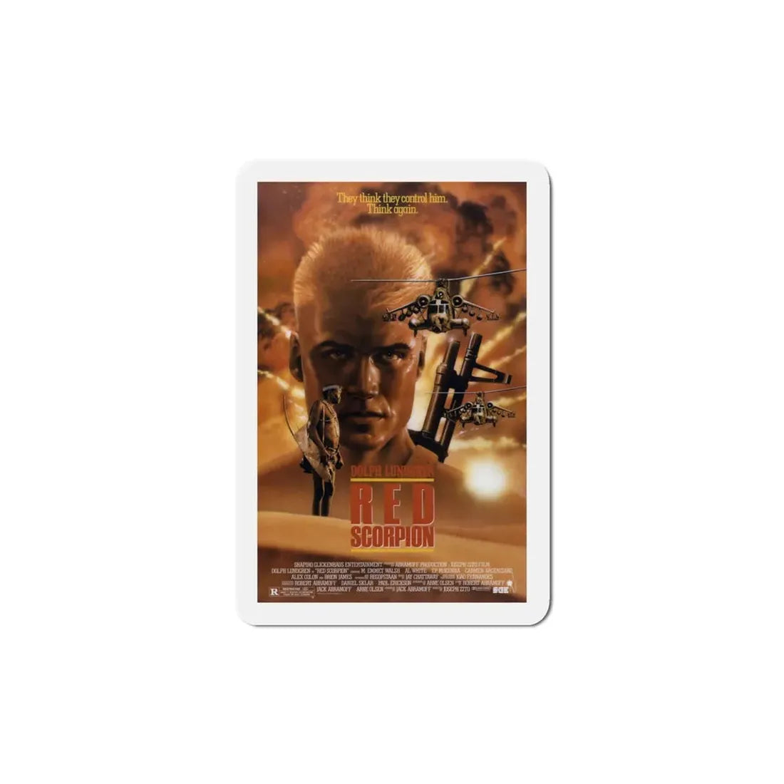 Red Scorpion 1989 Movie Poster Refrigerator Magnet - The Sticker Space