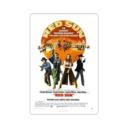 Red Sun 1972 Movie Poster STICKER Vinyl Die-Cut Decal 6 Inch - The Sticker Space