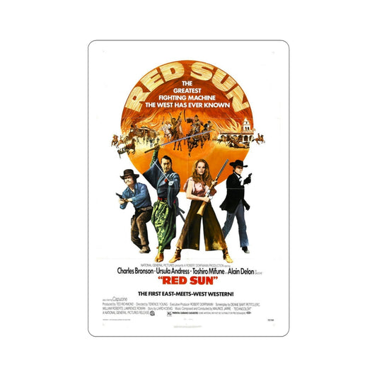 Red Sun 1972 Movie Poster STICKER Vinyl Die-Cut Decal-6 Inch-The Sticker Space