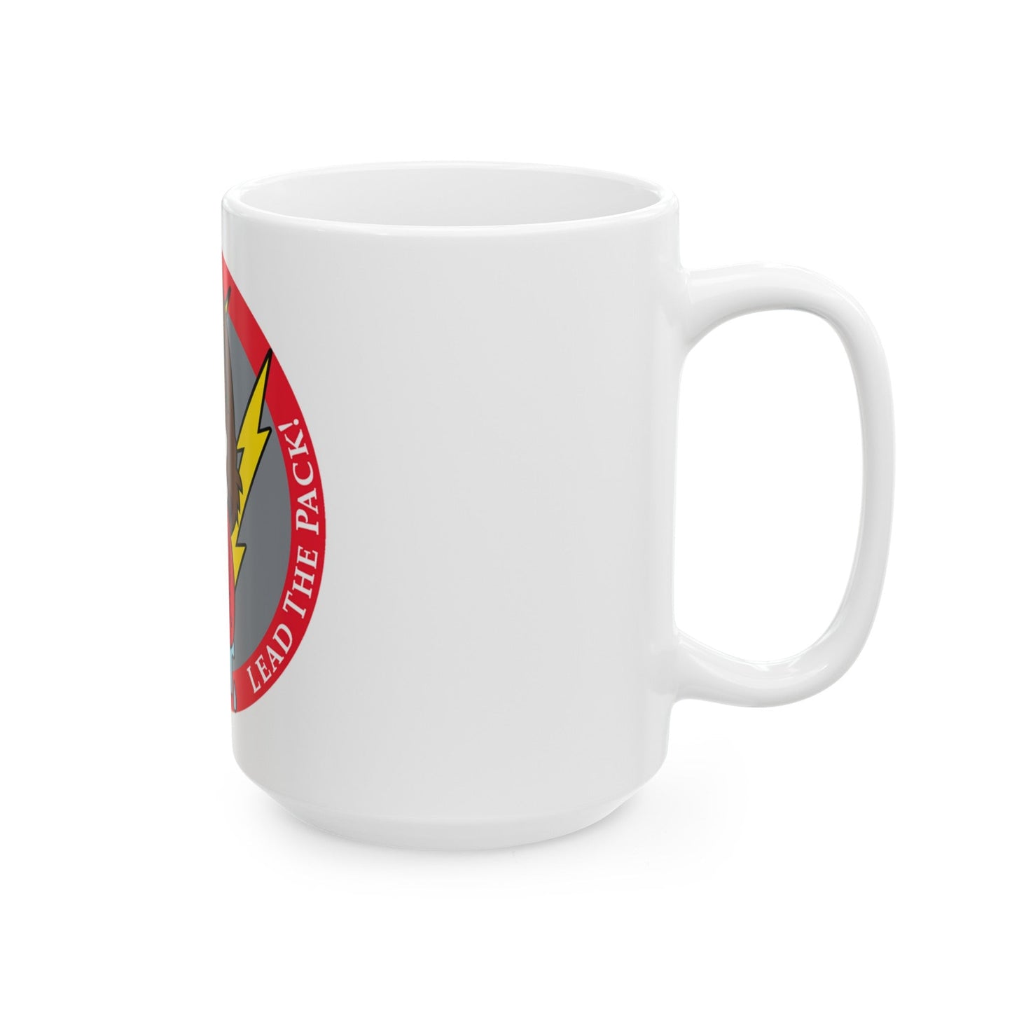 Red Wolfhound Patch (U.S. Air Force) White Coffee Mug-The Sticker Space