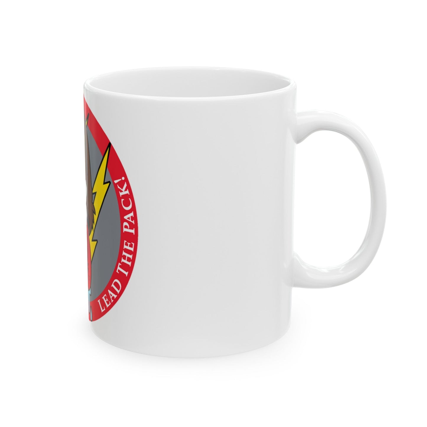 Red Wolfhound Patch (U.S. Air Force) White Coffee Mug-The Sticker Space