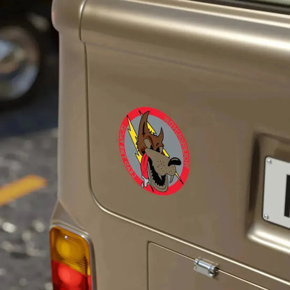 Red Wolfhound Patch (U.S. Air Force) REVERSE PRINT Transparent Die-Cut STICKER - The Sticker Space