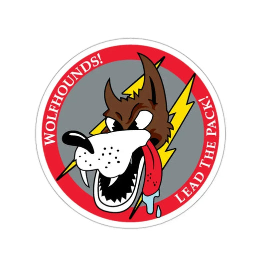Red Wolfhound Patch (U.S. Air Force) STICKER Vinyl Kiss-Cut Decal 2 Inch White - The Sticker Space