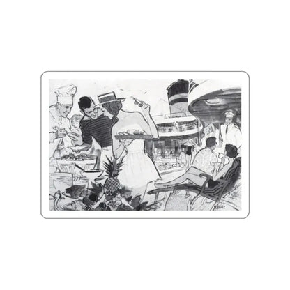 Redbook Magazine Illustration, December 1958 (Magazine Illustration) STICKER Vinyl Die-Cut Decal - The Sticker Space