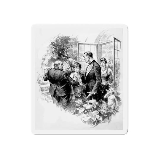 Redbook magazine story illustrations 2 (Magazine Illustration) Refrigerator Magnet 6 Inch Die-Cut - The Sticker Space