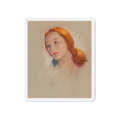 Redhead (Magazine Illustration) Refrigerator Magnet-5" x 5"-The Sticker Space