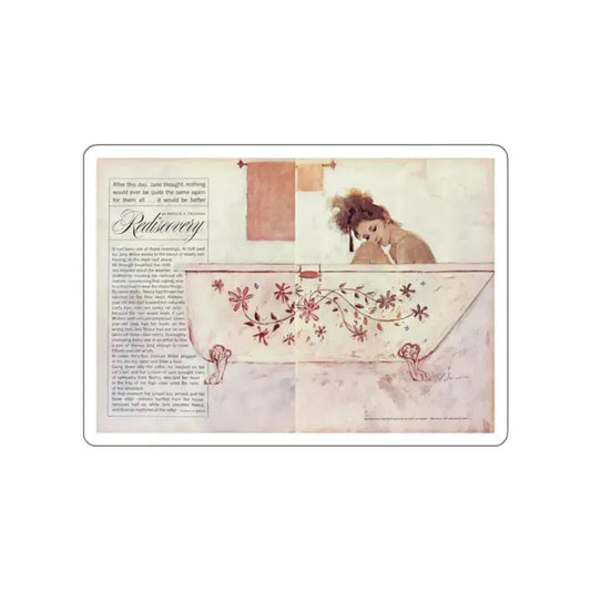 Rediscovery, Chatelaine, November 1965 (Magazine Illustration) STICKER Vinyl Die-Cut Decal White Die-Cut 2 Inch - The Sticker Space