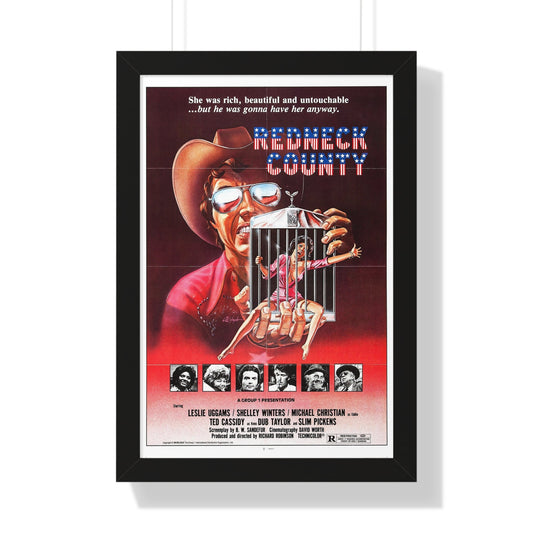 REDNECK COUNTY (POOR PRETTY EDDIE) 1975 - Framed Movie Poster-16″ x 24″-The Sticker Space