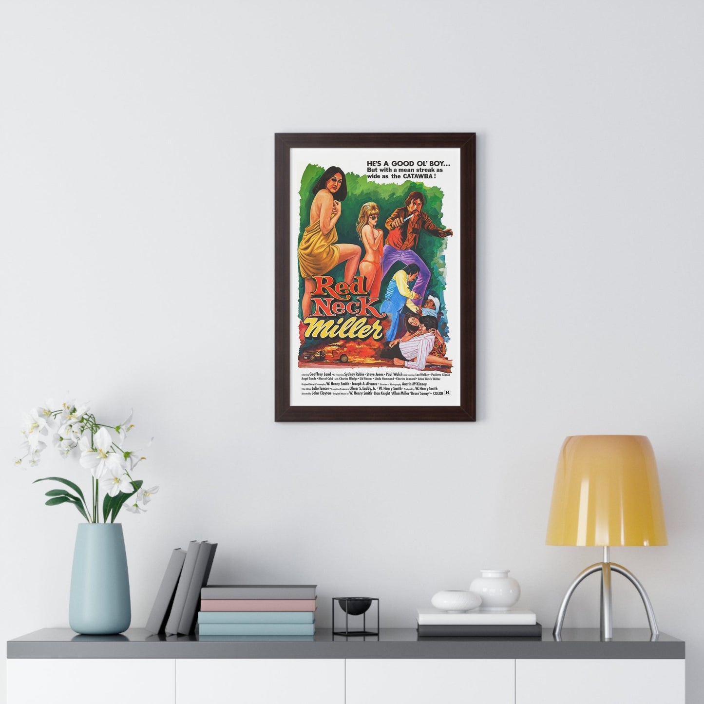 REDNECK MILLER 1976 - Framed Movie Poster-The Sticker Space