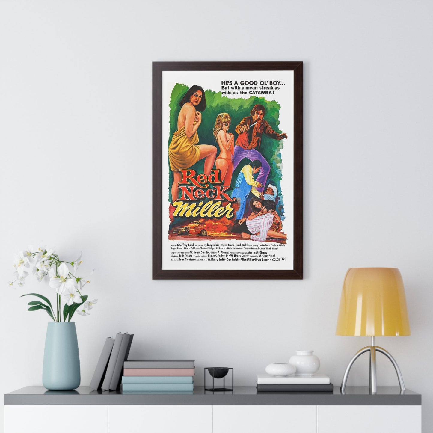 REDNECK MILLER 1976 - Framed Movie Poster-The Sticker Space