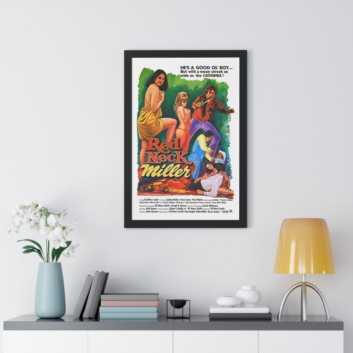 REDNECK MILLER 1976 - Framed Movie Poster-The Sticker Space