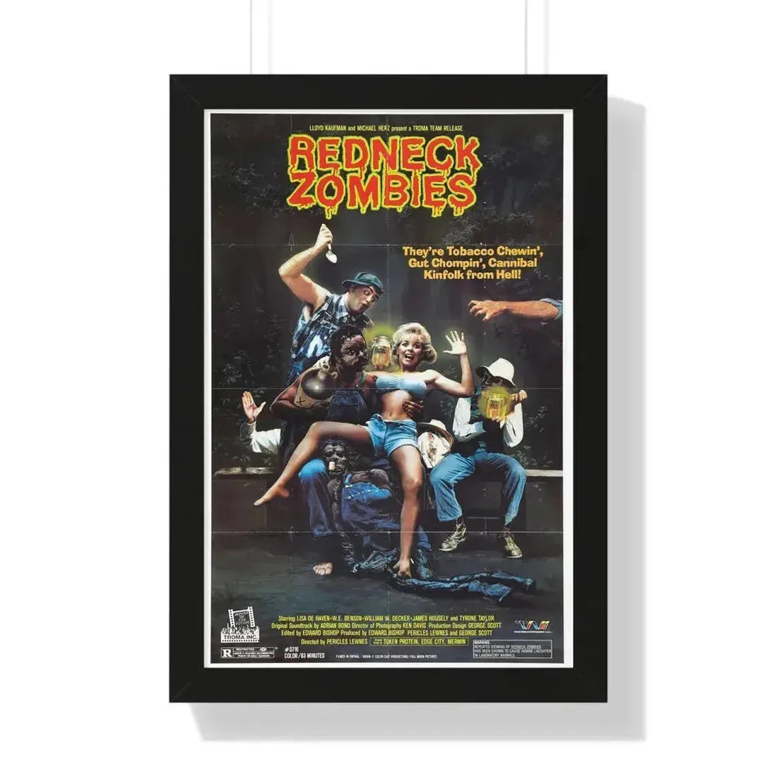 REDNECK ZOMBIES (2) 1989 - Framed Movie Poster 16″ x 24″ Black - The Sticker Space