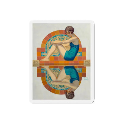 Reflection, Collier's magazine cover, June 15, 1929 (Magazine Illustration) Refrigerator Magnet - The Sticker Space