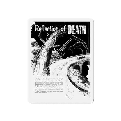Reflection of Death, Terror Illustrated, April 1956 (Magazine Illustration) Refrigerator Magnet - The Sticker Space