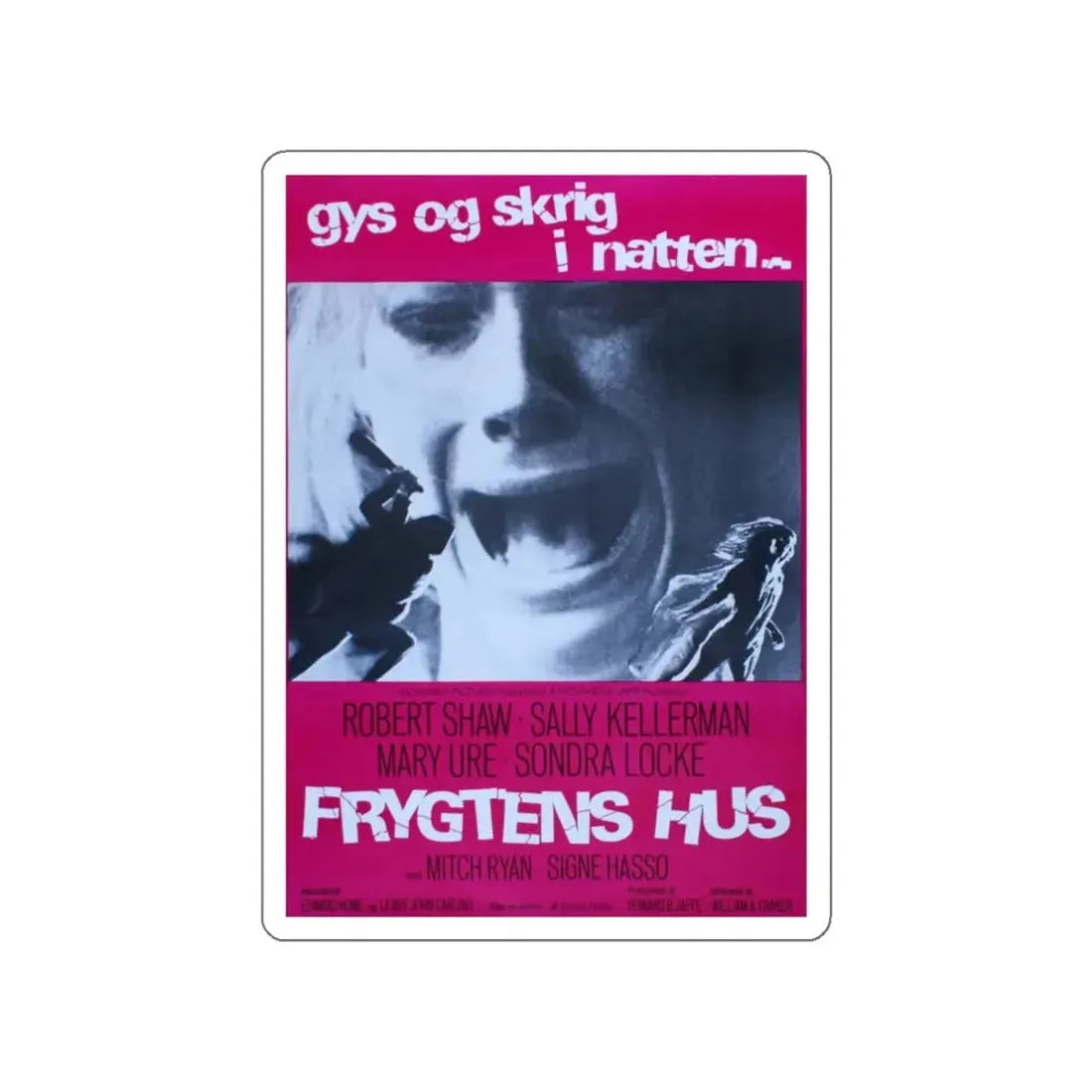 REFLECTION OF FEAR (DANISH) 1972 Movie Poster STICKER Vinyl Die-Cut Decal 4 Inch - The Sticker Space