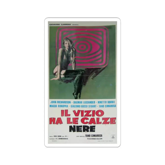 REFLECTIONS IN BLACK 1975 Movie Poster - STICKER Vinyl Kiss-Cut Decal 2 Inch White - The Sticker Space