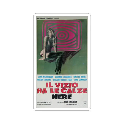 REFLECTIONS IN BLACK 1975 Movie Poster - STICKER Vinyl Kiss-Cut Decal 6 Inch White - The Sticker Space