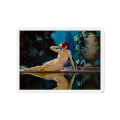 Reflections (Magazine Illustration) Refrigerator Magnet 3 Inch Die-Cut - The Sticker Space