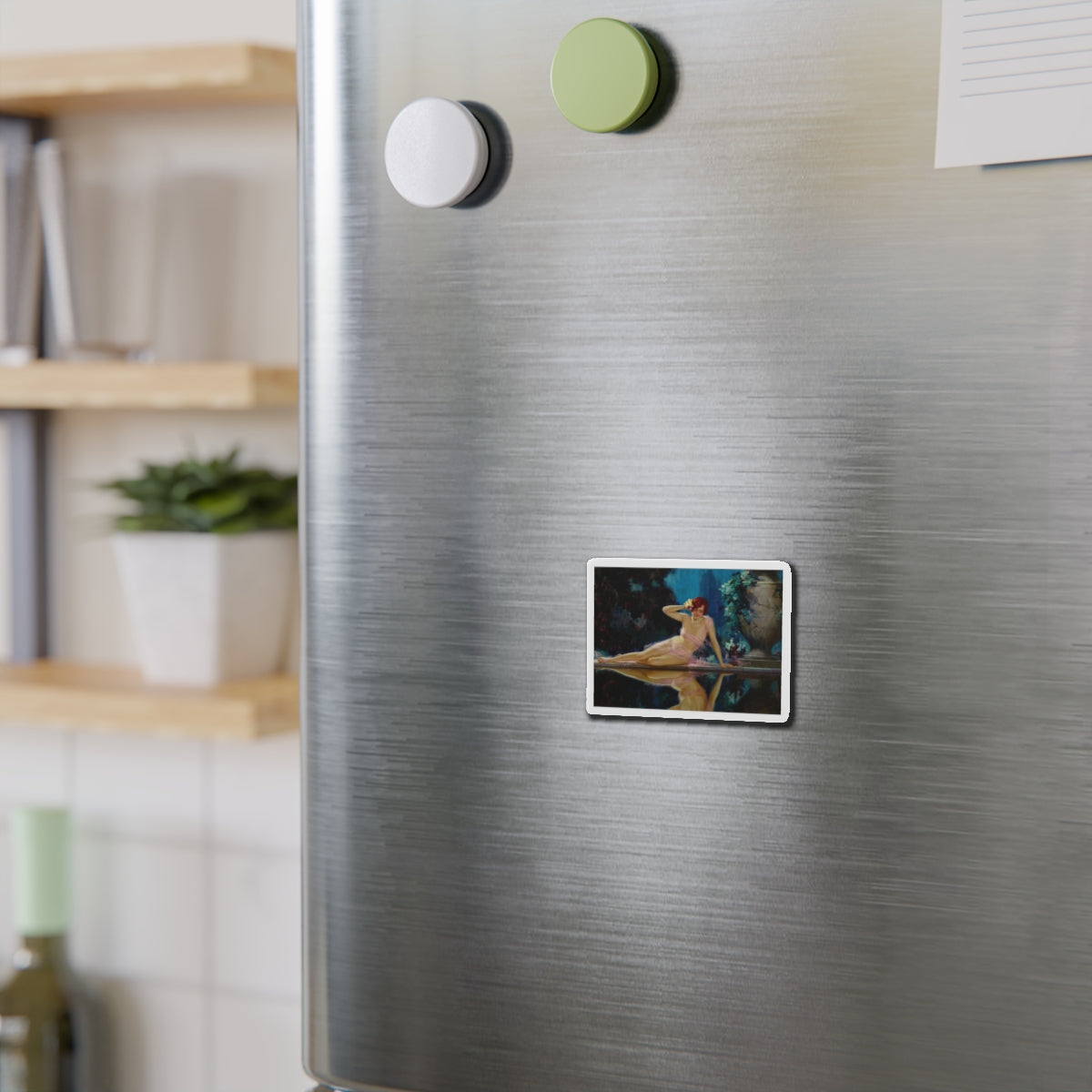 Reflections (Magazine Illustration) Refrigerator Magnet-The Sticker Space