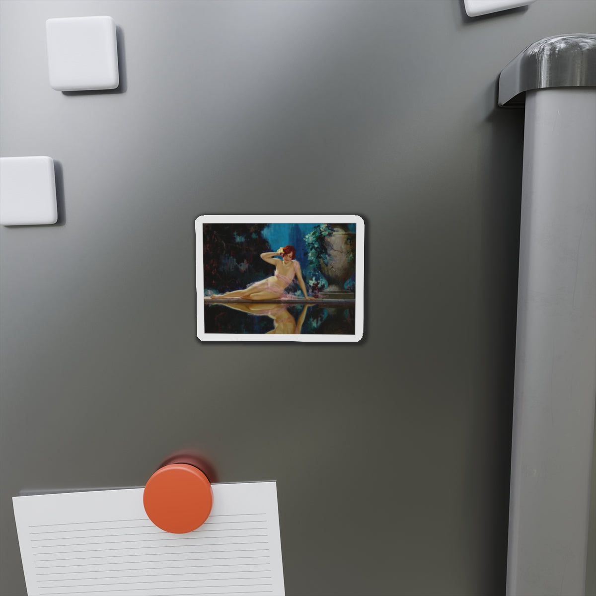 Reflections (Magazine Illustration) Refrigerator Magnet-The Sticker Space