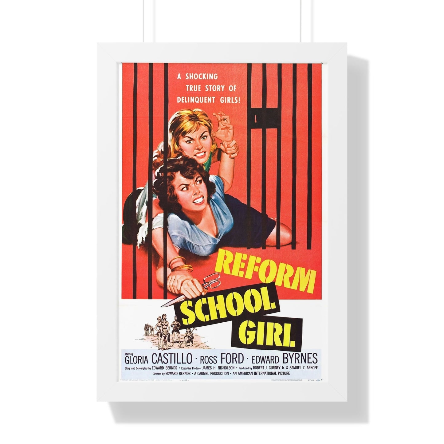 REFORM SCHOOL GIRL 1957 - Framed Movie Poster-16″ x 24″-The Sticker Space