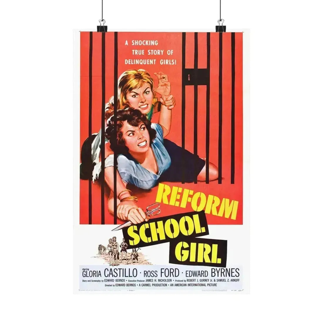 REFORM SCHOOL GIRL 1957 - Paper Movie Poster 12″ x 18″ Matte - The Sticker Space