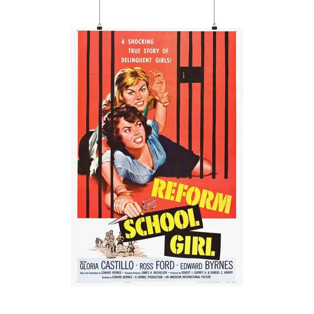 REFORM SCHOOL GIRL 1957 - Paper Movie Poster - The Sticker Space