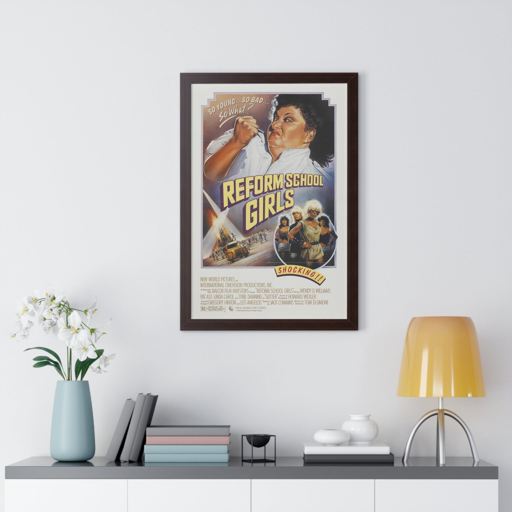 REFORM SCHOOLGIRLS 1986 - Framed Movie Poster-The Sticker Space