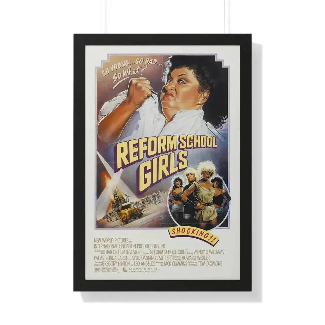 REFORM SCHOOLGIRLS 1986 - Framed Movie Poster 20" x 30" Black - The Sticker Space