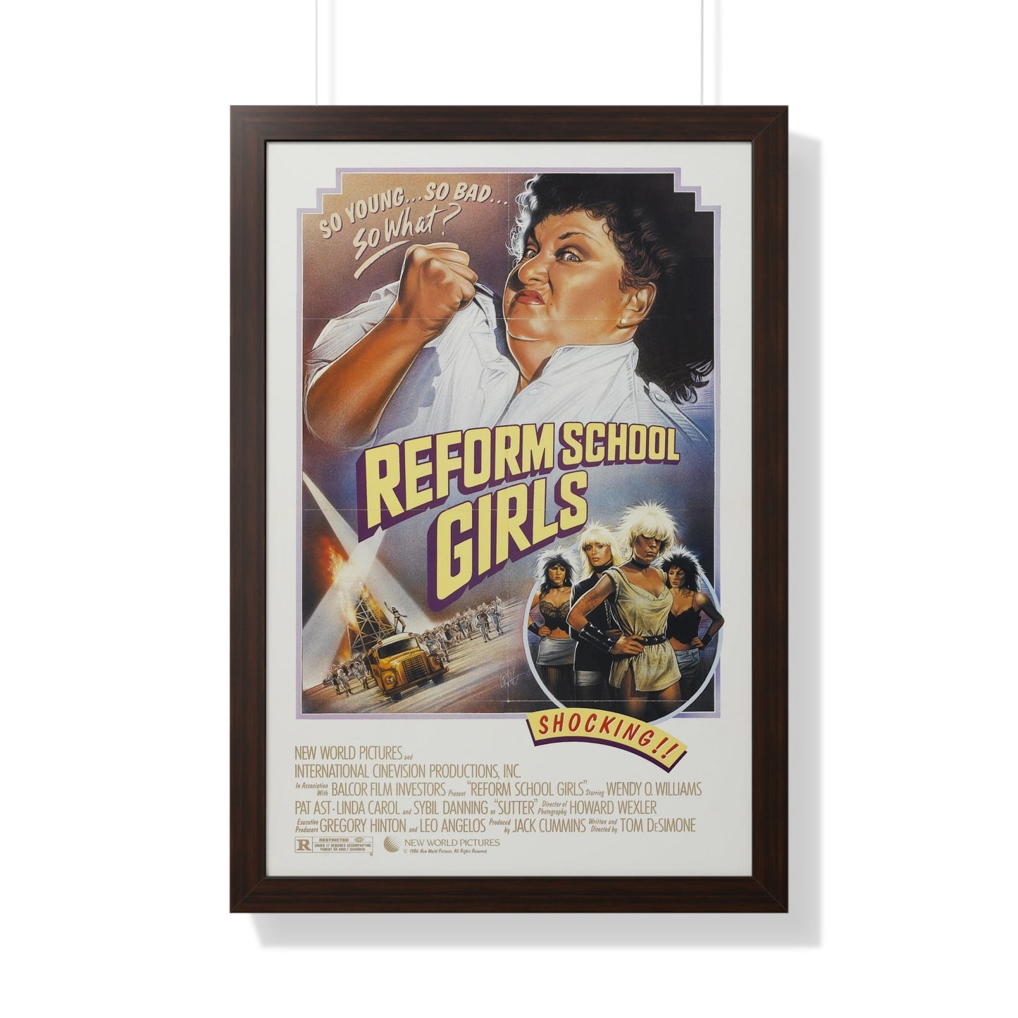 REFORM SCHOOLGIRLS 1986 - Framed Movie Poster-20" x 30"-The Sticker Space