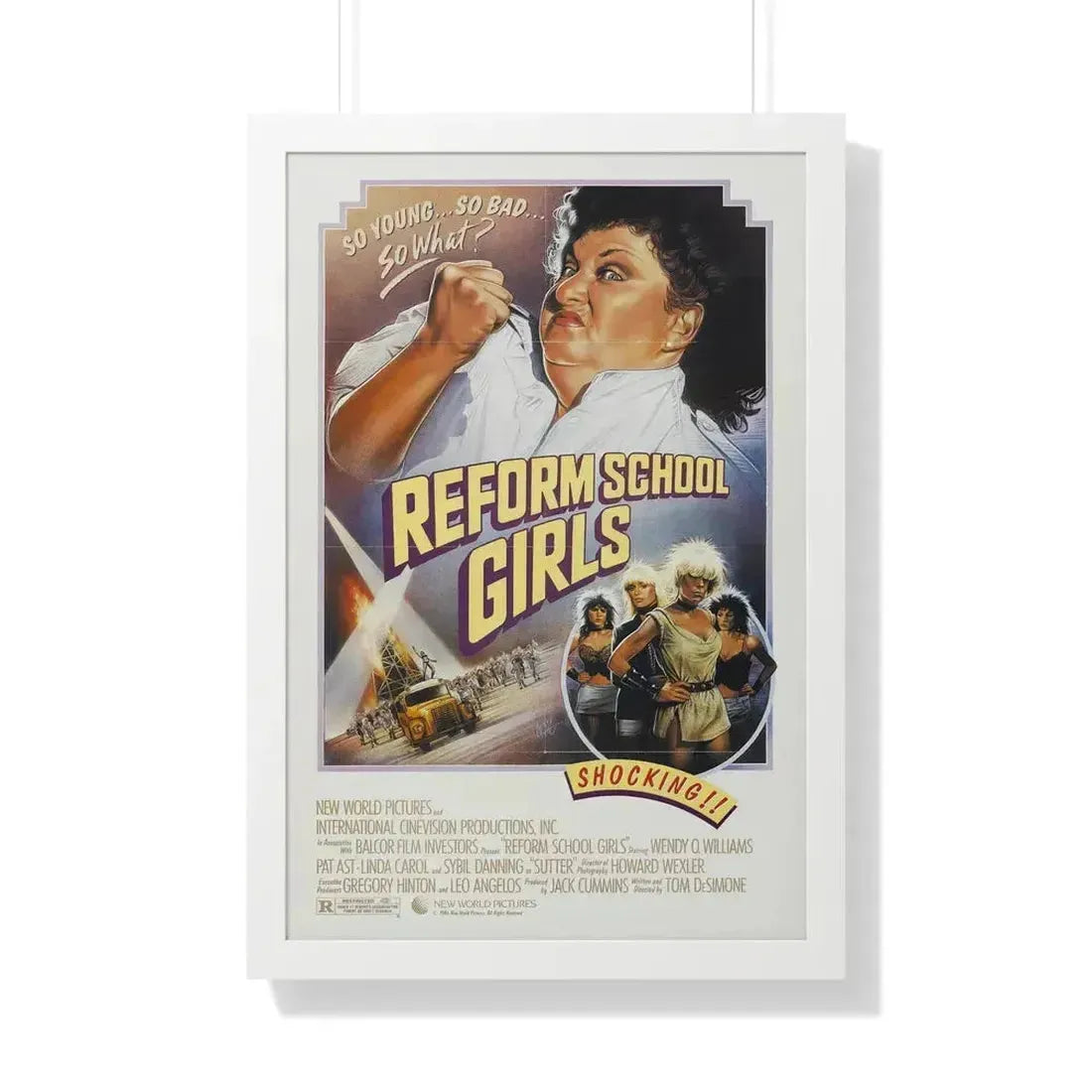 REFORM SCHOOLGIRLS 1986 - Framed Movie Poster 20" x 30" White - The Sticker Space