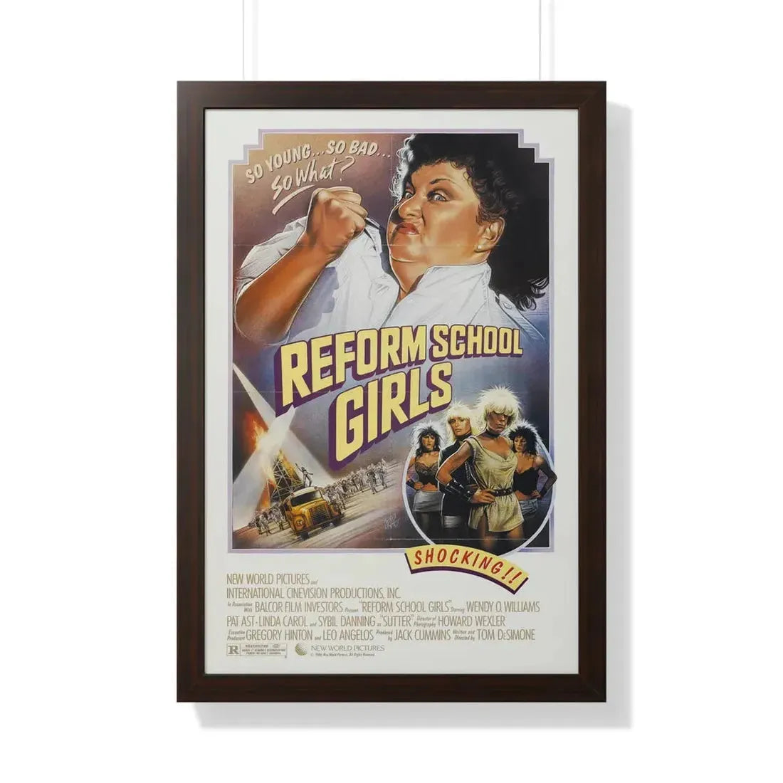 REFORM SCHOOLGIRLS 1986 - Framed Movie Poster - The Sticker Space