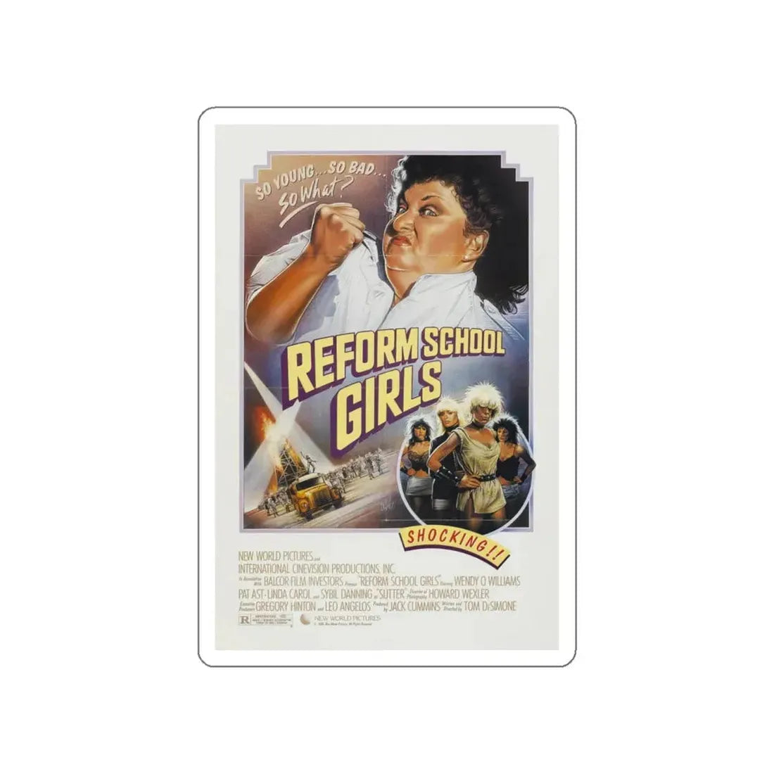 REFORM SCHOOLGIRLS 1986 Movie Poster STICKER Vinyl Die-Cut Decal 4 Inch - The Sticker Space