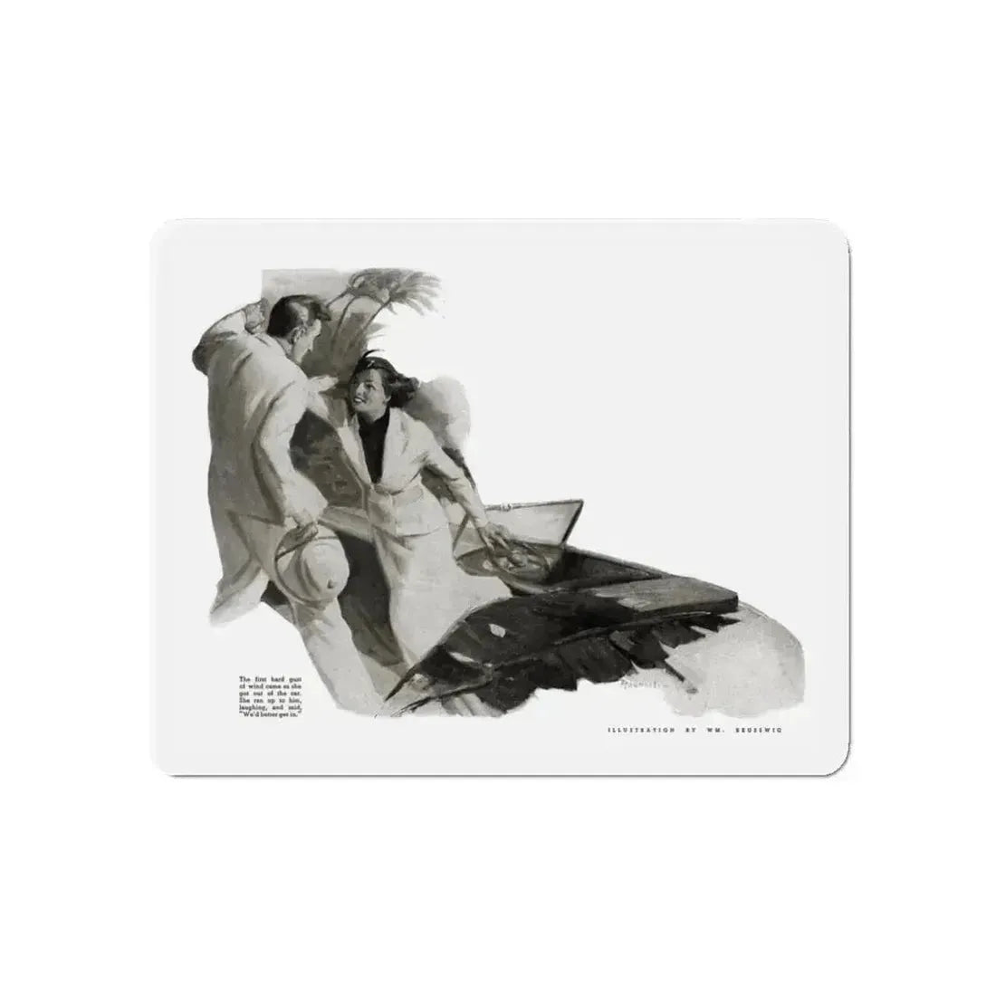 Refuge, Liberty magazine, May 23, 1936 (Magazine Illustration) Refrigerator Magnet 3 Inch Die-Cut - The Sticker Space