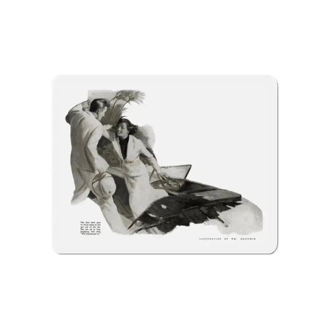 Refuge, Liberty magazine, May 23, 1936 (Magazine Illustration) Refrigerator Magnet 4 Inch Die-Cut - The Sticker Space