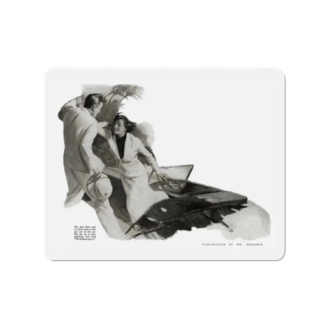 Refuge, Liberty magazine, May 23, 1936 (Magazine Illustration) Refrigerator Magnet - The Sticker Space