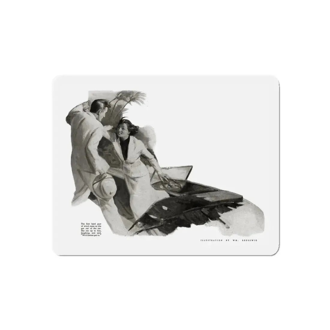 Refuge, Liberty magazine, May 23, 1936 (Magazine Illustration) Refrigerator Magnet - The Sticker Space