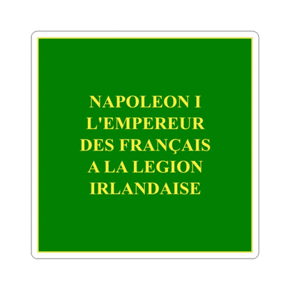 Regimental Colours of the Irish Legion Reverse (Ireland) STICKER Vinyl Kiss-Cut Decal 2 Inch White - The Sticker Space