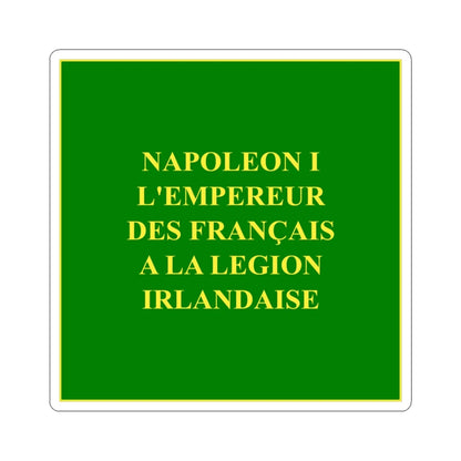 Regimental Colours of the Irish Legion Reverse (Ireland) STICKER Vinyl Kiss-Cut Decal 3 Inch White - The Sticker Space