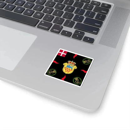 Regimental flag of 1st Jutland Infantry Regiment (Denmark) STICKER Vinyl Kiss-Cut Decal - The Sticker Space