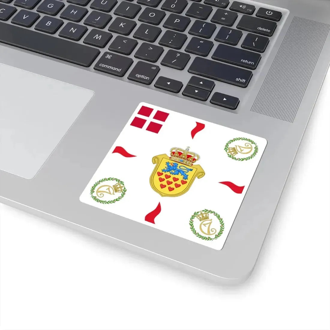 Regimental flag of 2nd Jutland Infantry Regiment (Denmark) STICKER Vinyl Kiss-Cut Decal - The Sticker Space