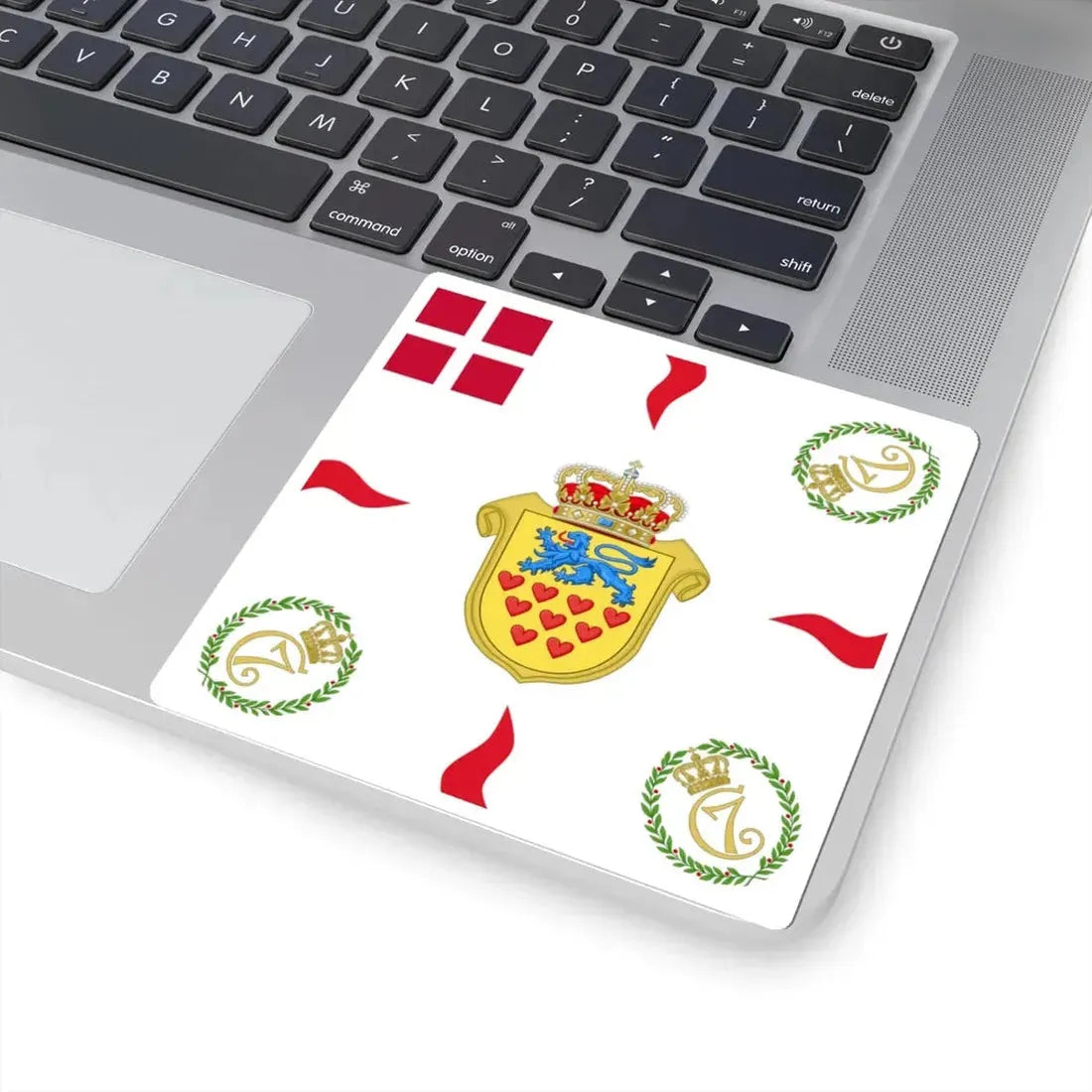 Regimental flag of 2nd Jutland Infantry Regiment (Denmark) STICKER Vinyl Kiss-Cut Decal - The Sticker Space