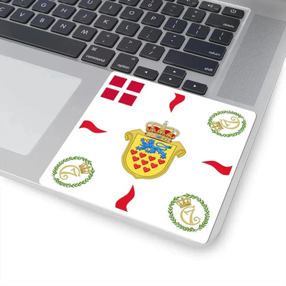 Regimental flag of 2nd Jutland Infantry Regiment (Denmark) STICKER Vinyl Kiss-Cut Decal - The Sticker Space