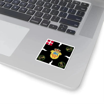 Regimental flag of 3rd Jutland Infantry Regiment (Denmark) STICKER Vinyl Kiss-Cut Decal - The Sticker Space