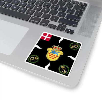 Regimental flag of 3rd Jutland Infantry Regiment (Denmark) STICKER Vinyl Kiss-Cut Decal - The Sticker Space