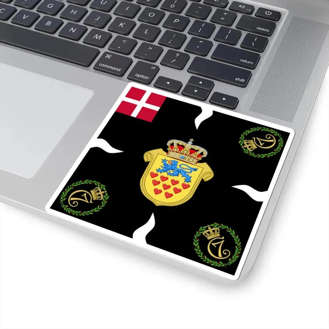 Regimental flag of 3rd Jutland Infantry Regiment (Denmark) STICKER Vinyl Kiss-Cut Decal - The Sticker Space