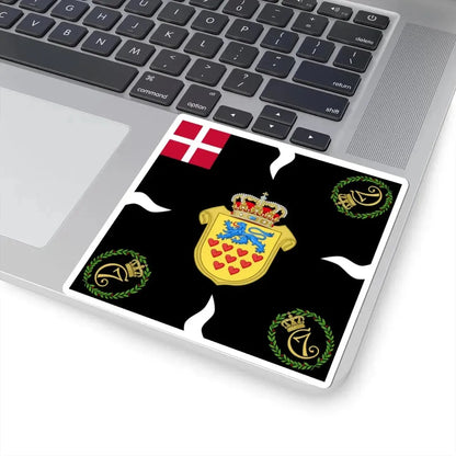 Regimental flag of 3rd Jutland Infantry Regiment (Denmark) STICKER Vinyl Kiss-Cut Decal - The Sticker Space
